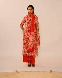 The Peach Atelier Jaipur Linen Kurta suit Set