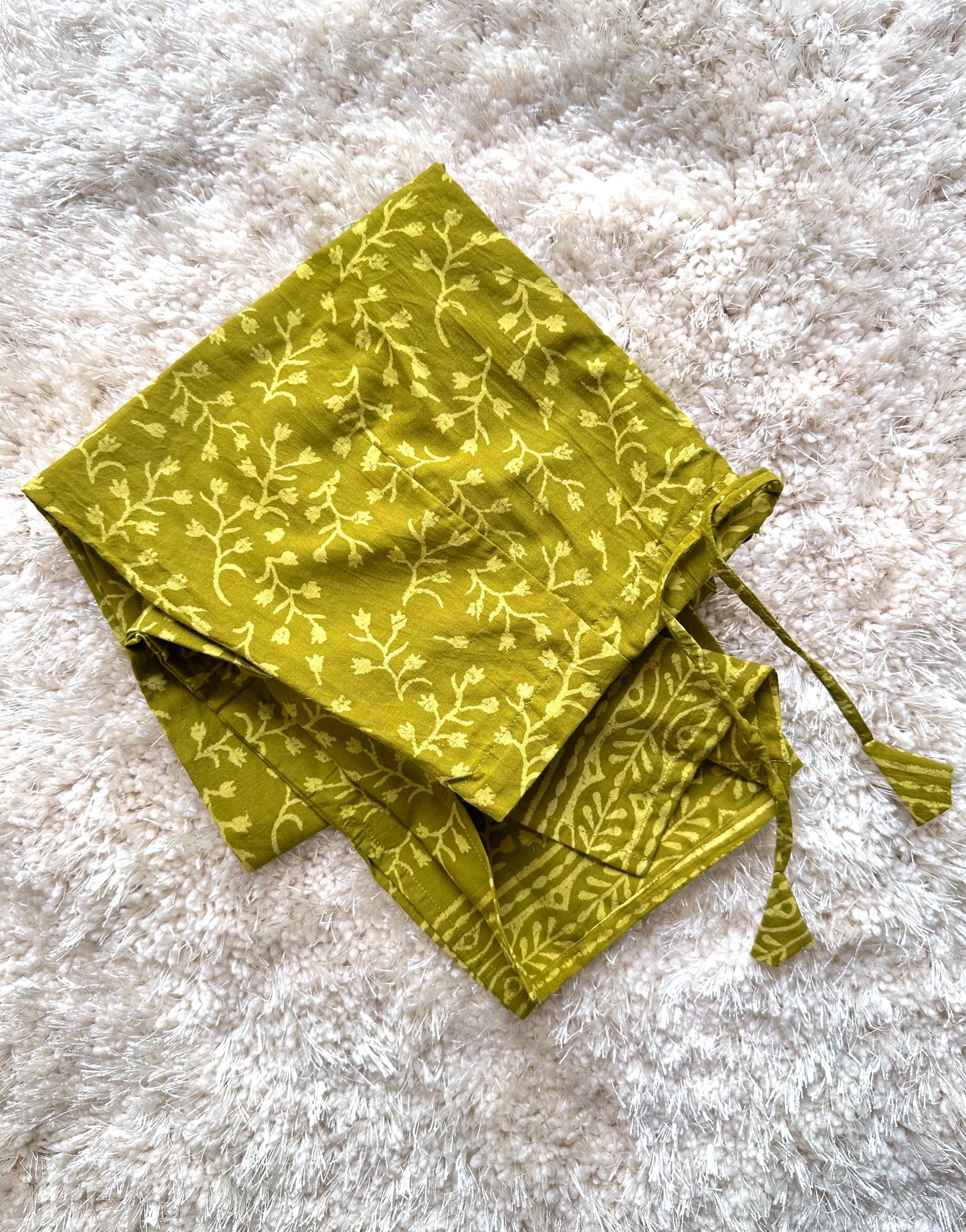 Olive Jaipur cotton kurta set with Kota Doris dupatta