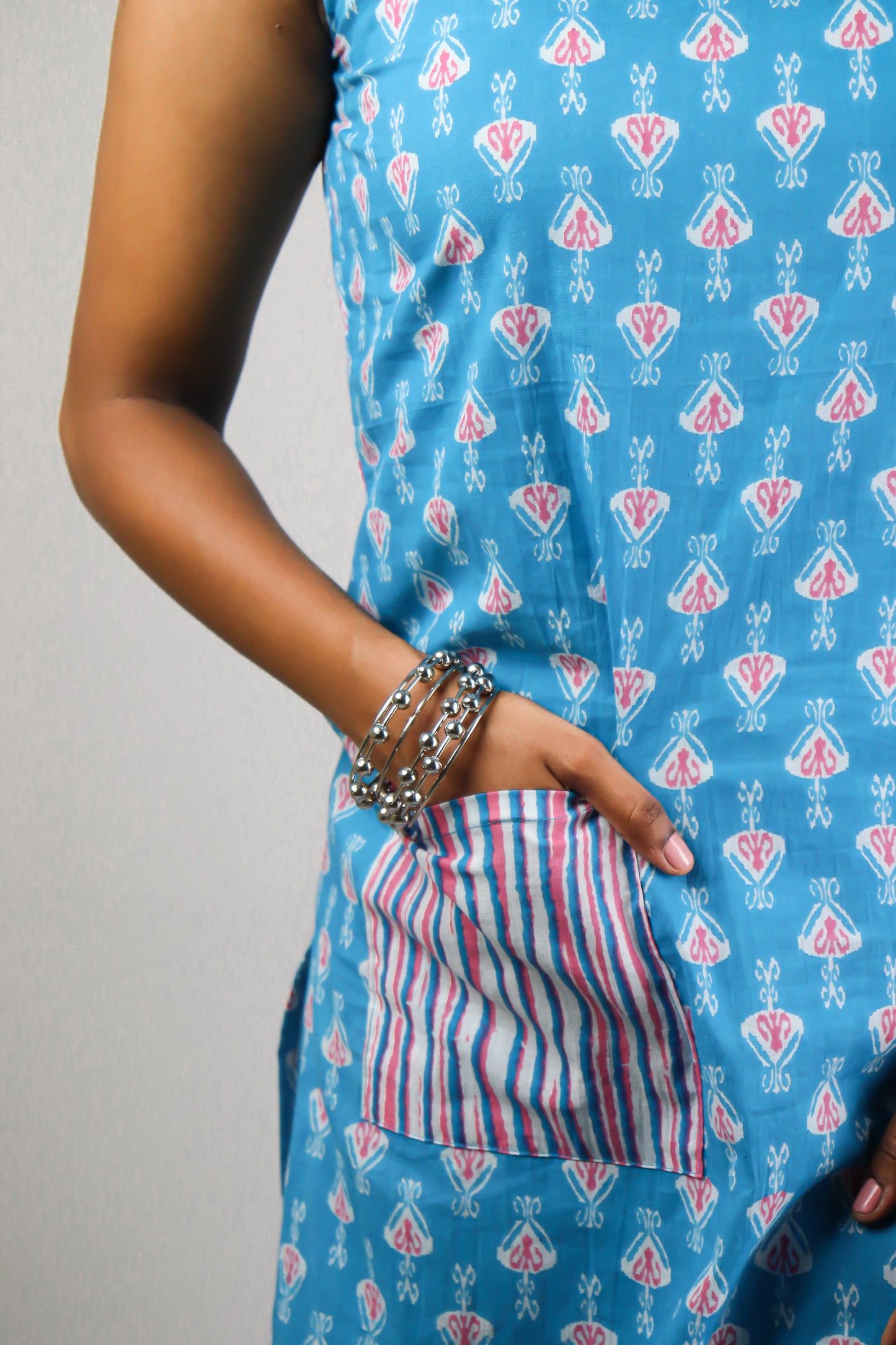 Blue Cotton Kurts sets