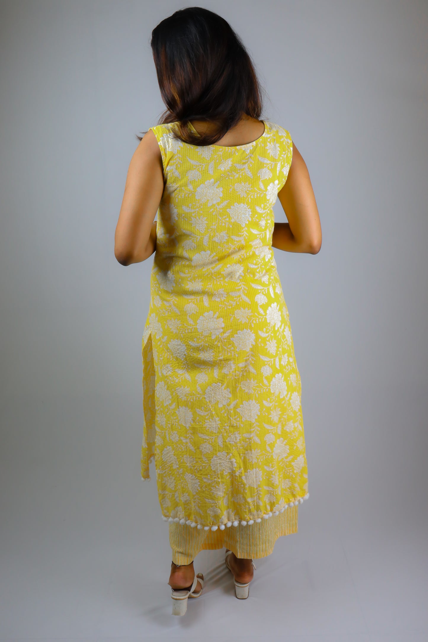Lemon Yellow Soft Cotton Kurta sets
