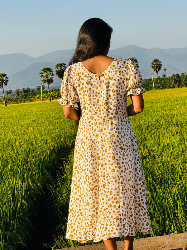 cheetah print pure muslin cotton maxi