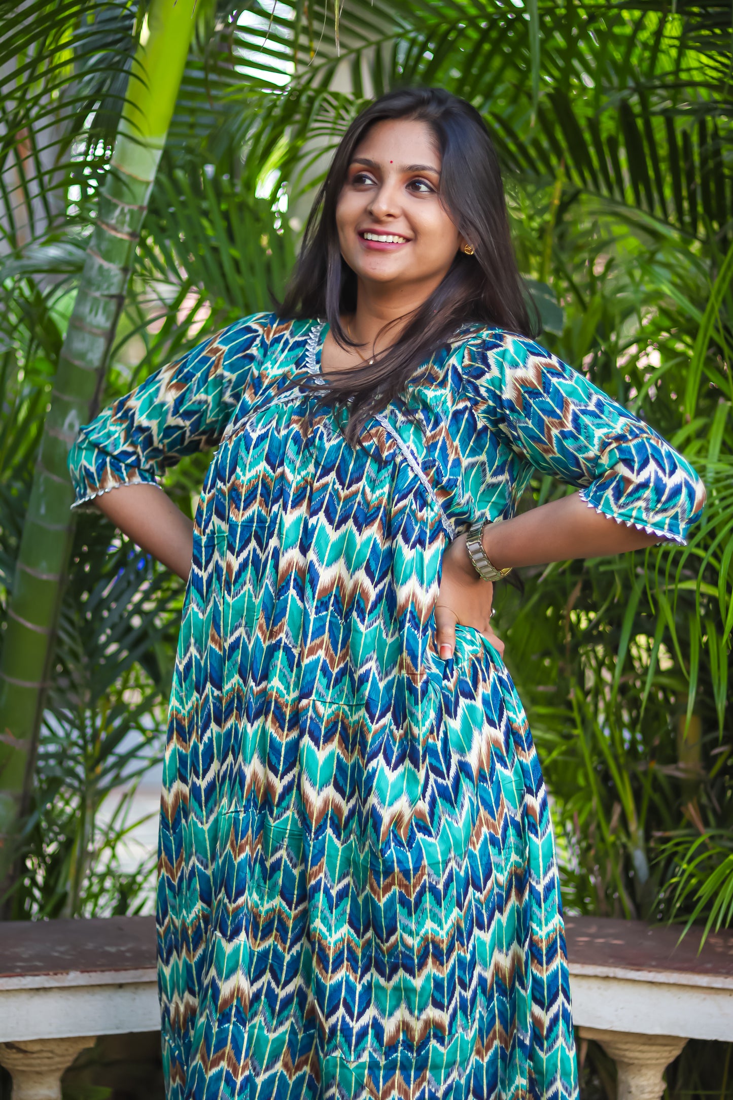 Alia cut green kurta set with designer net dupatta