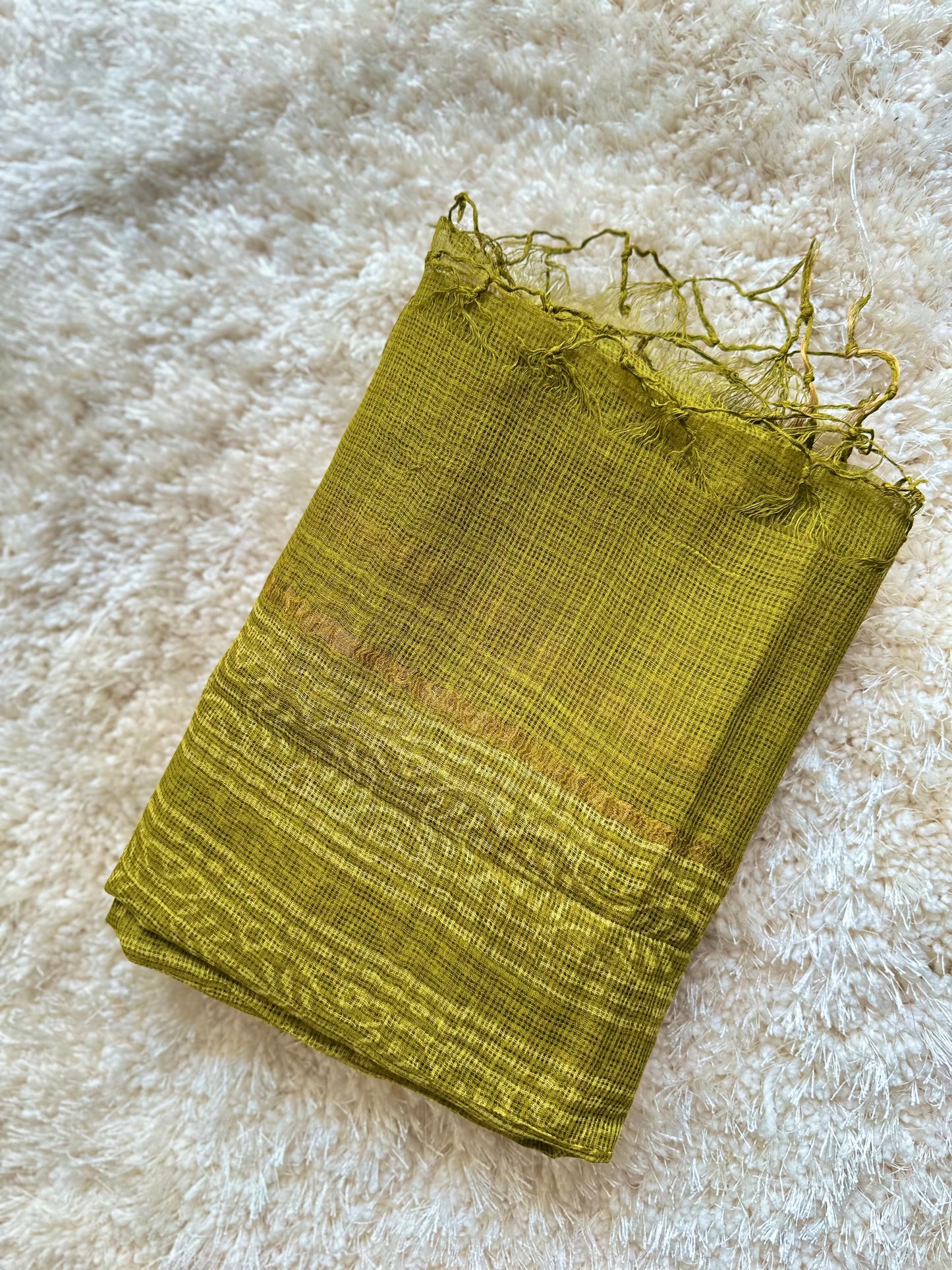 Olive Jaipur cotton kurta set with Kota Doris dupatta