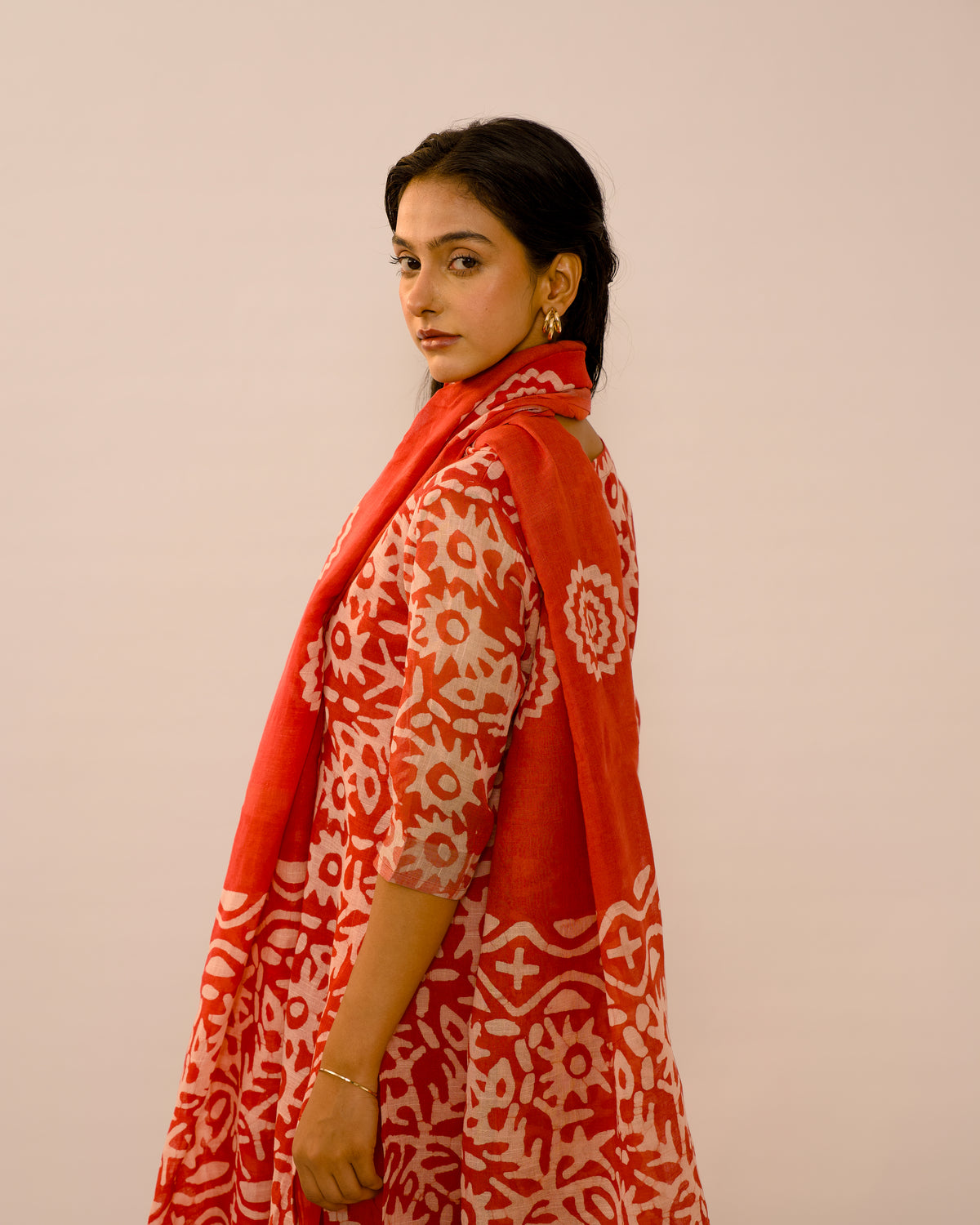 The Peach Atelier Jaipur Linen Kurta suit Set