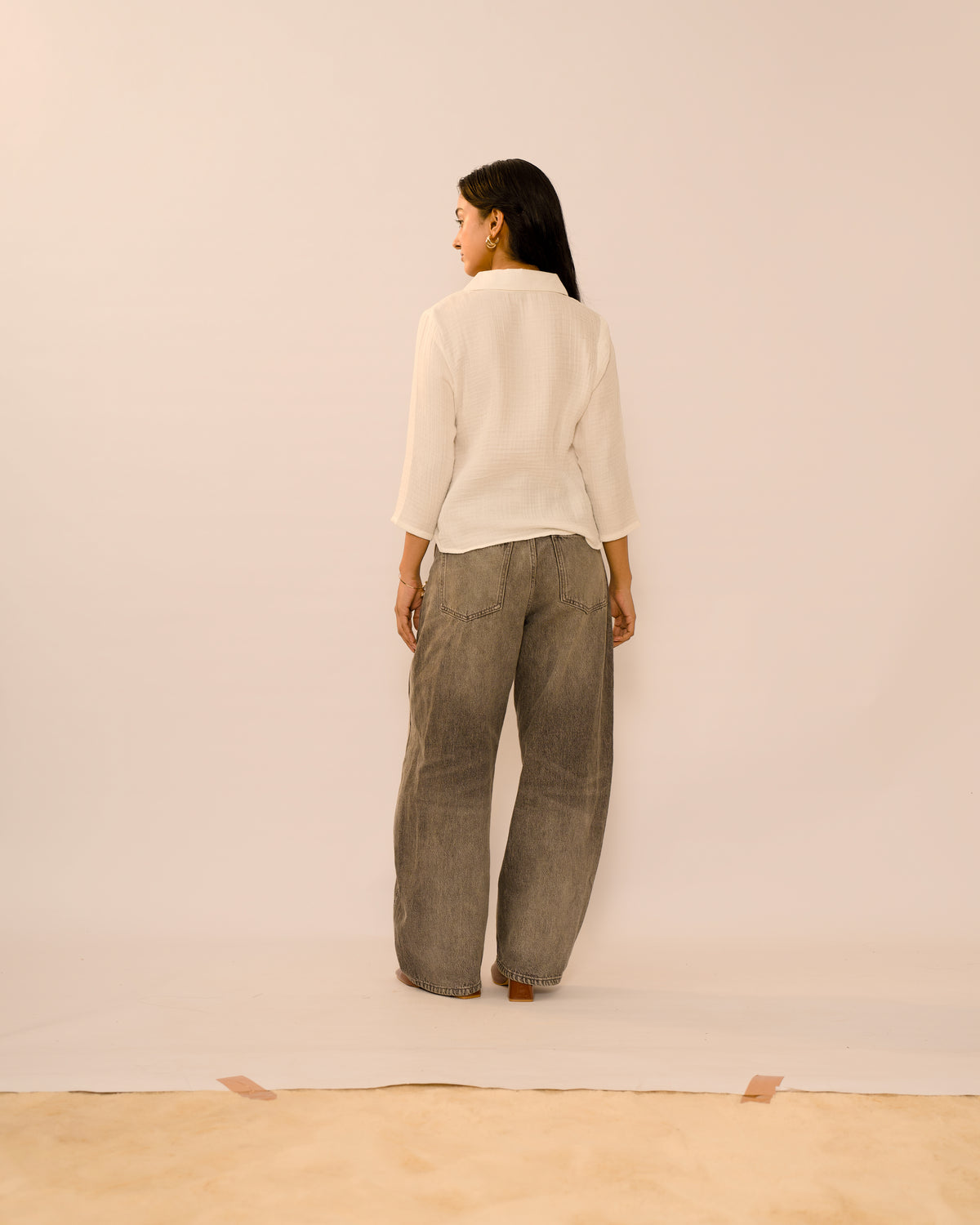 Royal white soft muslin cotton |Tunic