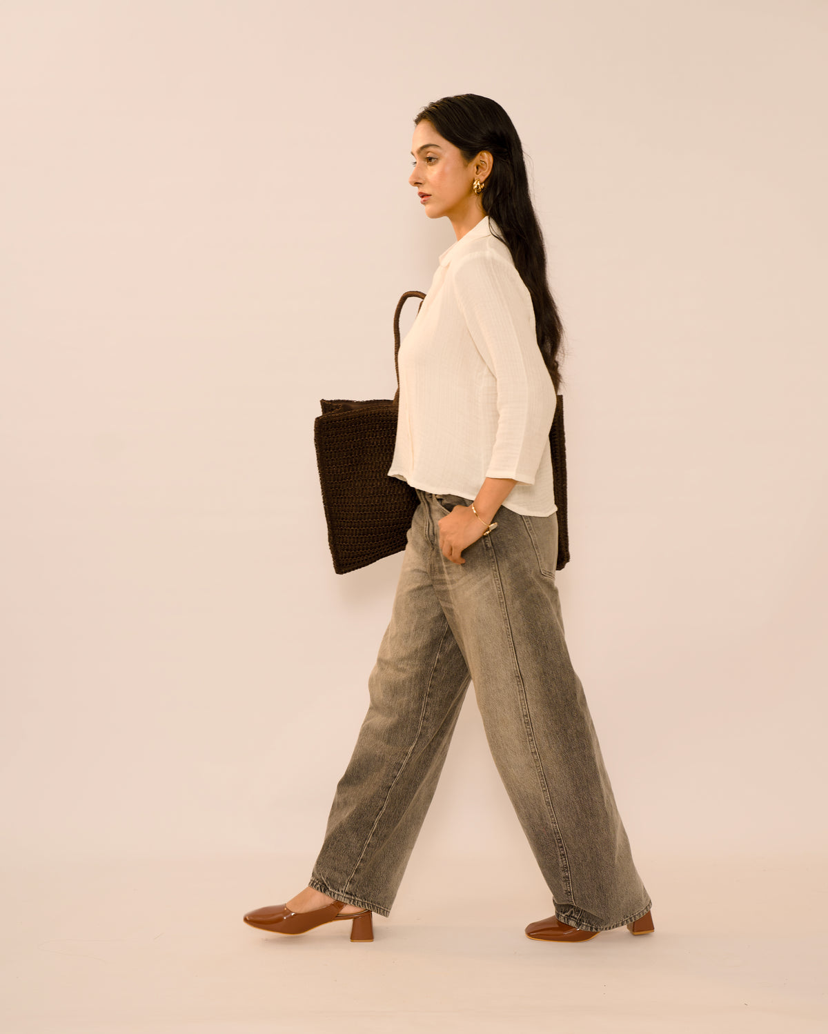 Royal white soft muslin cotton |Tunic