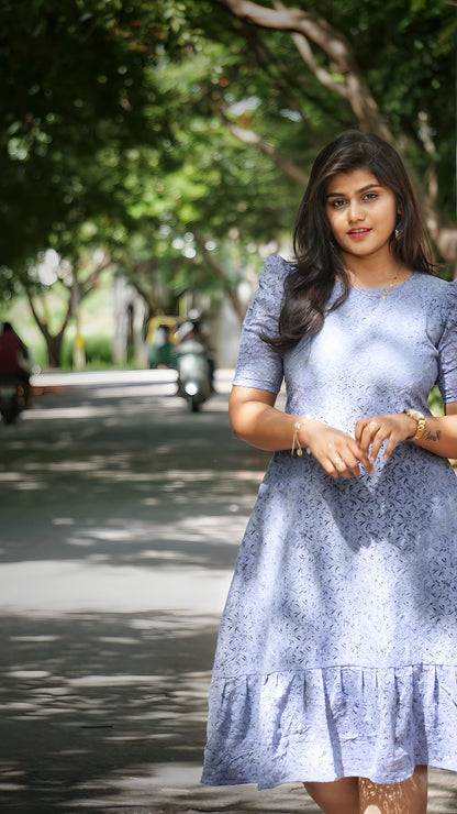 Net blue A line maxi