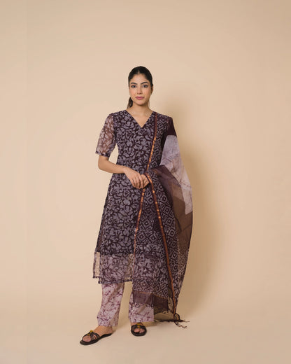 Mulberry Bloom Jaipur Hand Block Print Kota Cotton Kurta Set