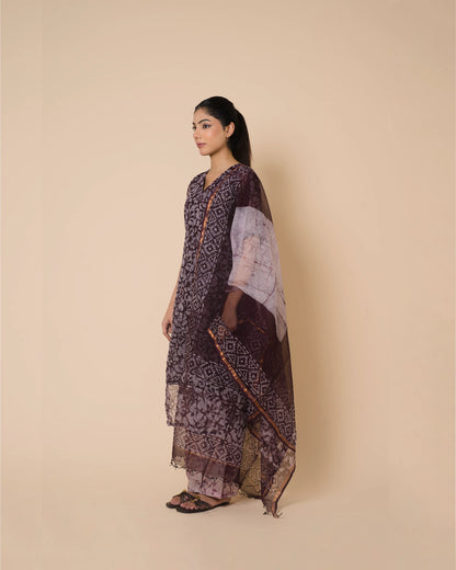 Mulberry Bloom Jaipur Hand Block Print Kota Cotton Kurta Set