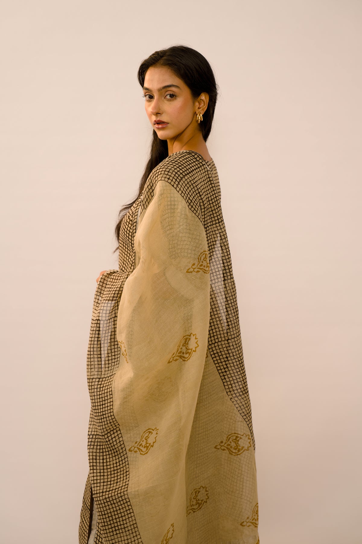 Dune Checks Jaipur Linen Kurta suit Set