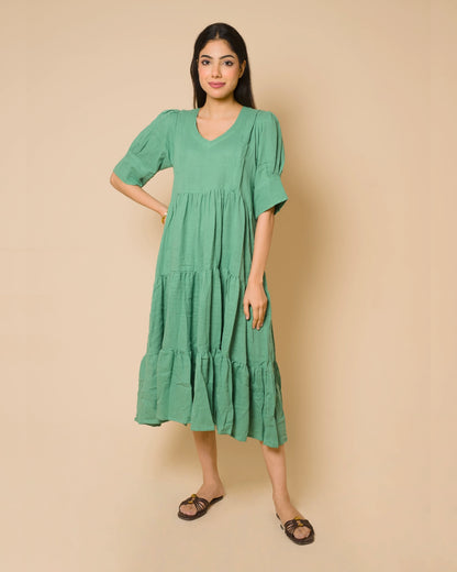 Sage Serenity Maternity & Feeding Cotton Maxi Dress