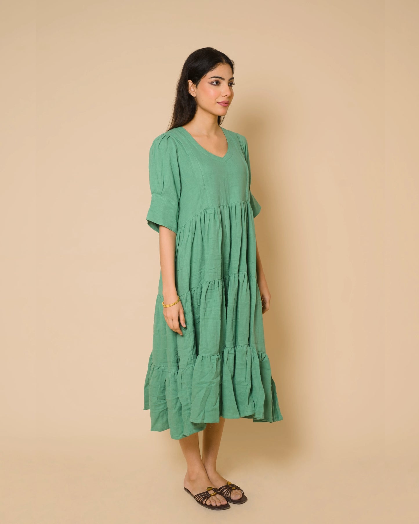 Sage Serenity Maternity & Feeding Cotton Maxi Dress