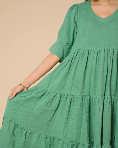 Sage Serenity Maternity & Feeding Cotton Maxi Dress