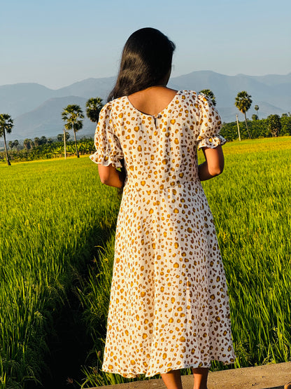 cheetah print pure muslin cotton maxi