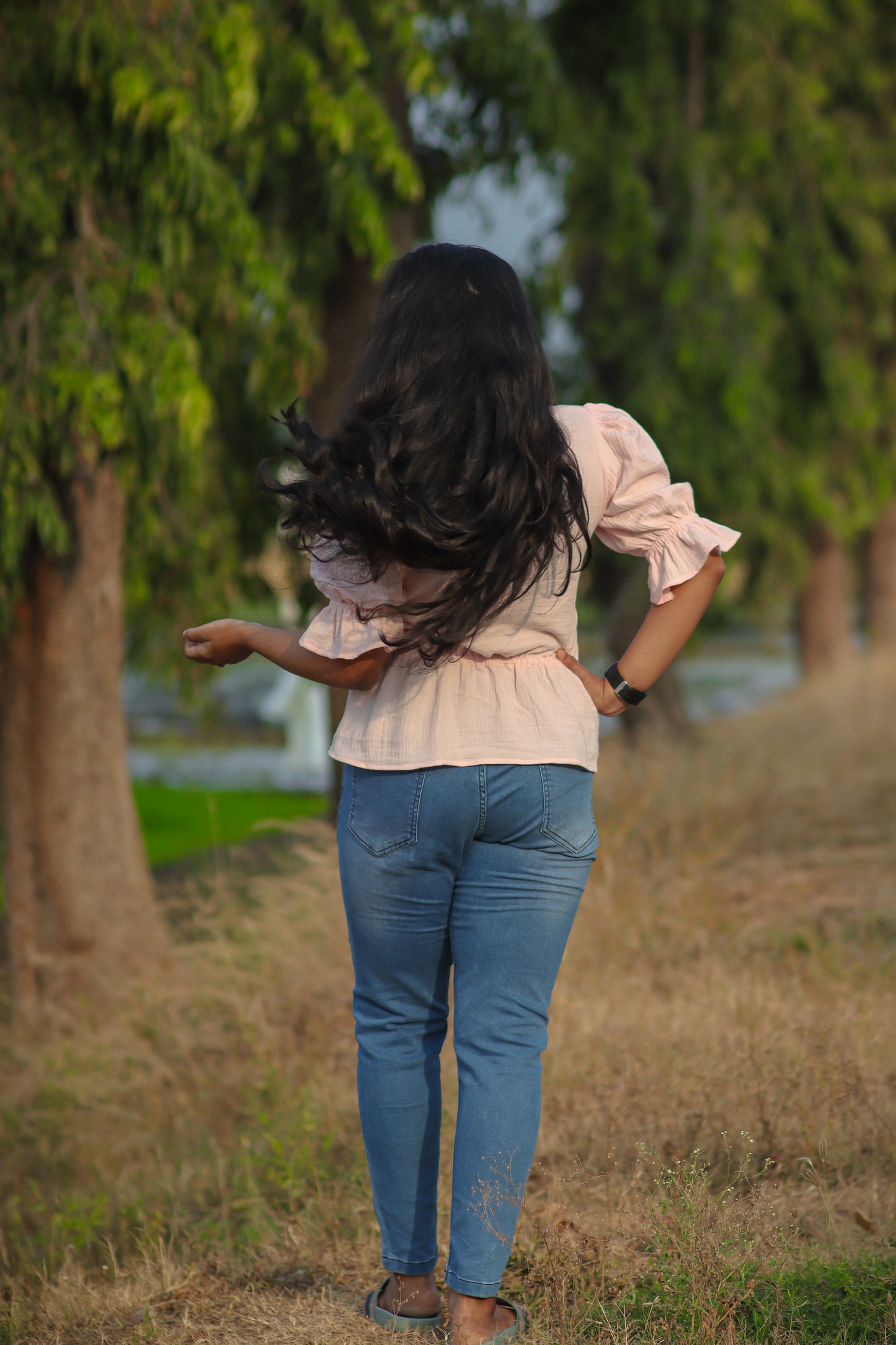 Pink muslin cotton women tops