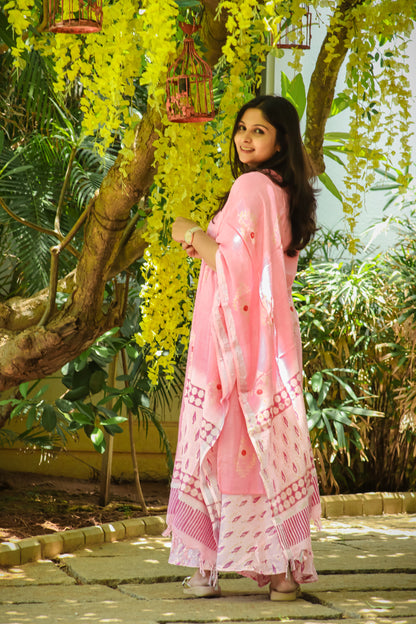 Fairy pink linen Jaipur cotton women kurta sets