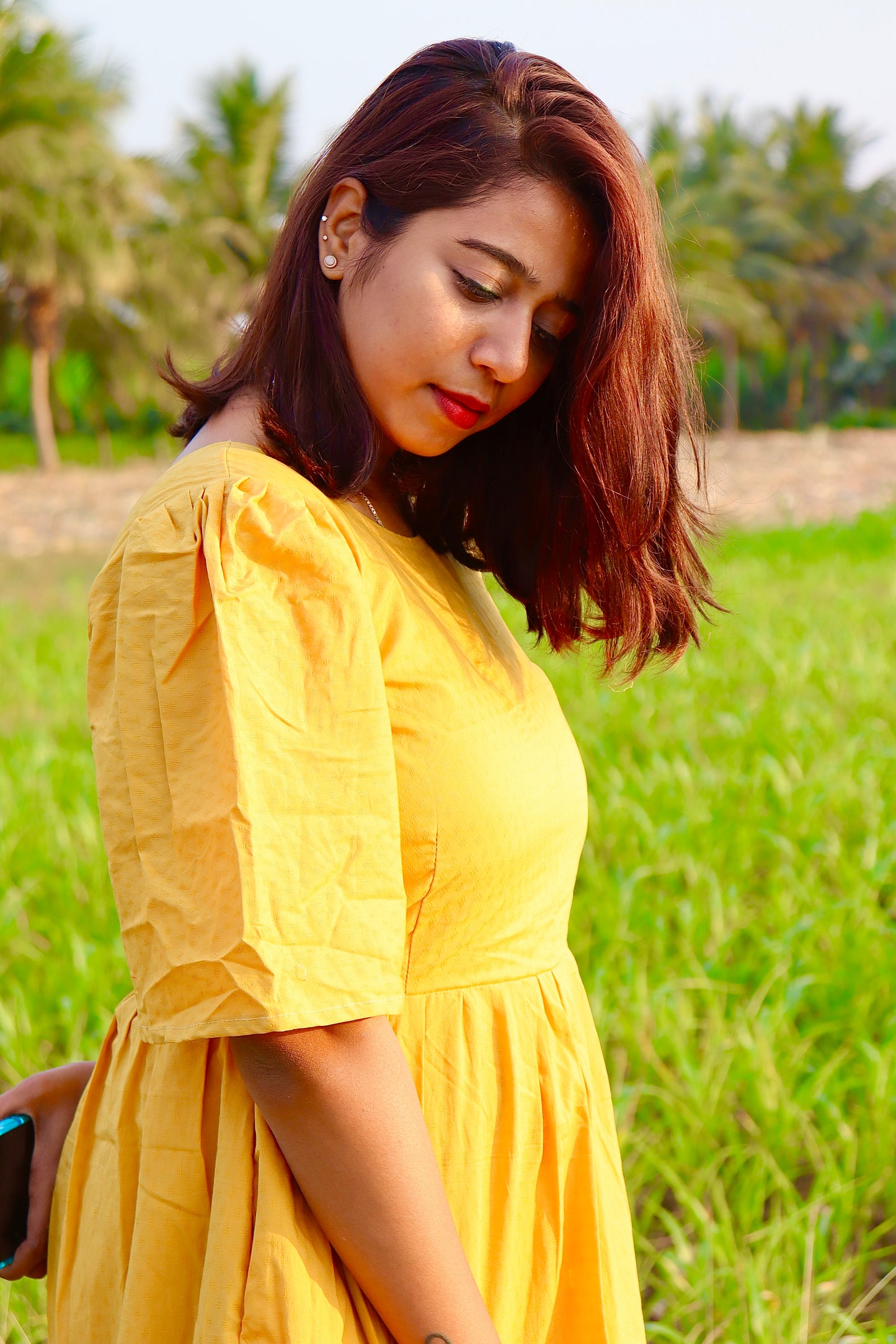 Mustard Women Maxi dress