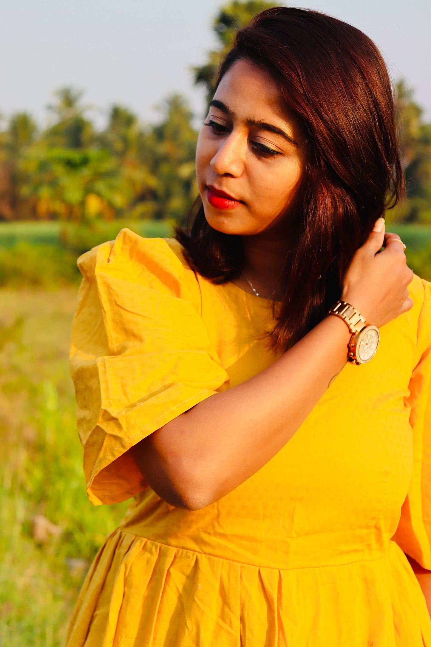 Mustard Women Maxi dress