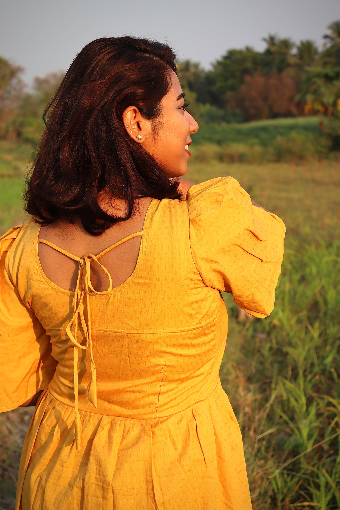 Mustard Women Maxi dress