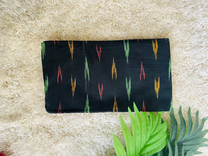 Black red heart handloom pure cotton saree