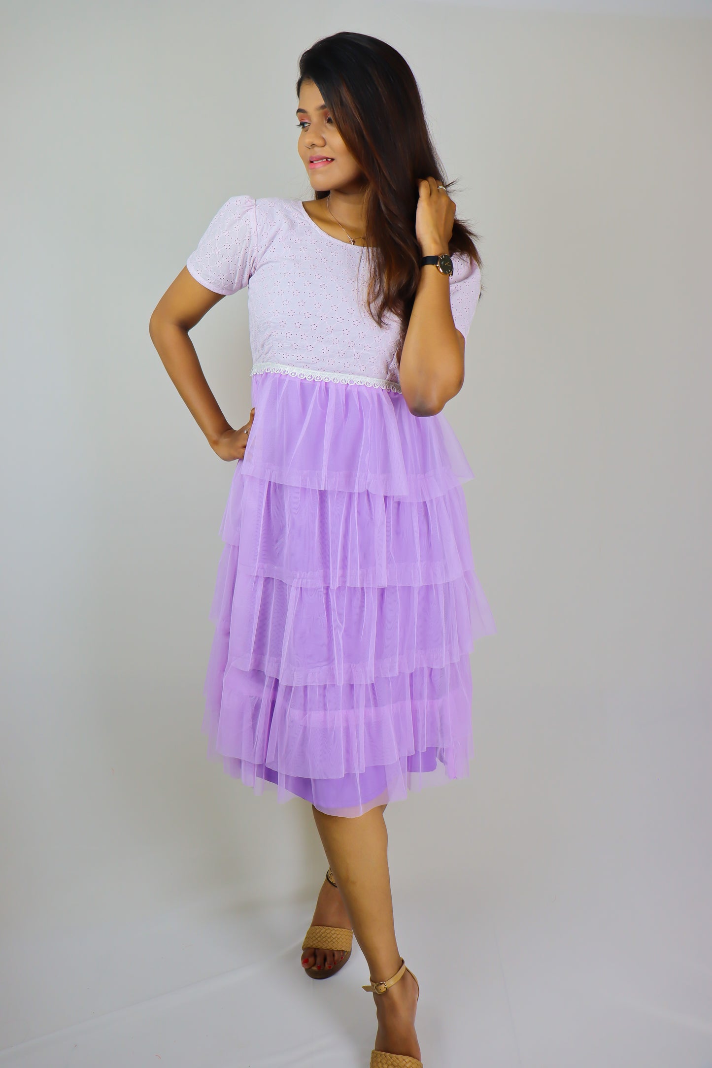 Lavender net cotton top max