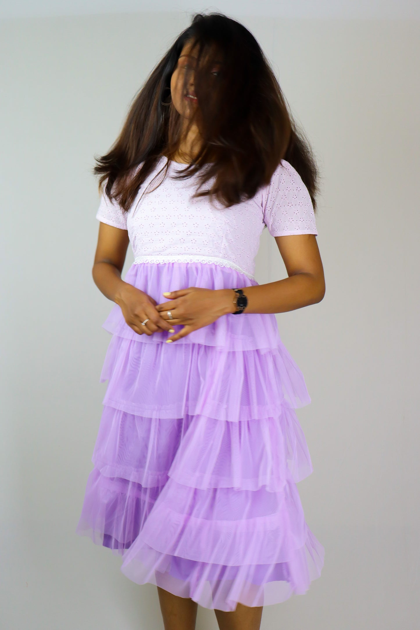 Lavender net cotton top max