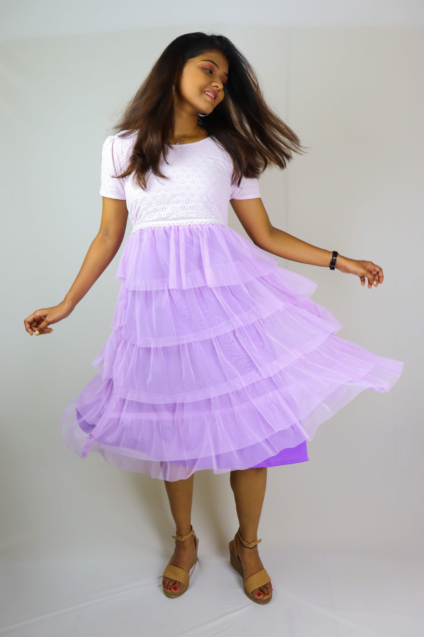 Lavender net cotton top max