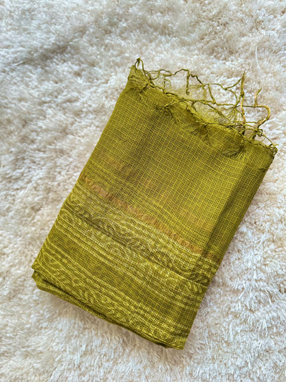 Olive Jaipur cotton kurta set with Kota Doris dupatta