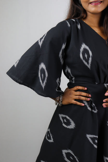 Black Ikat Cotton Maxi