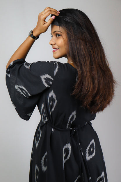 Black Ikat Cotton Maxi
