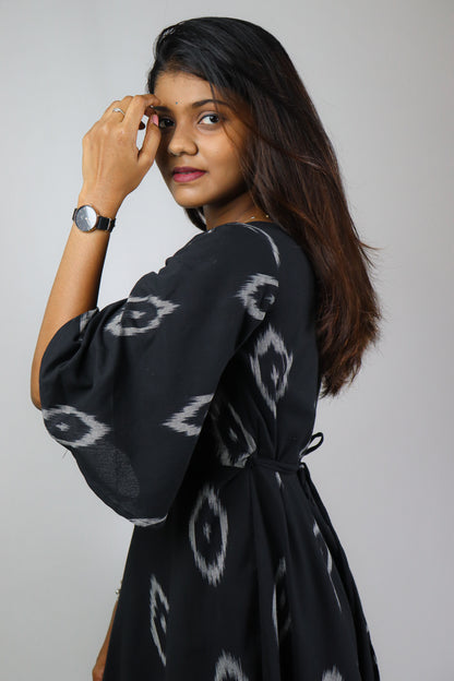 Black Ikat Cotton Maxi