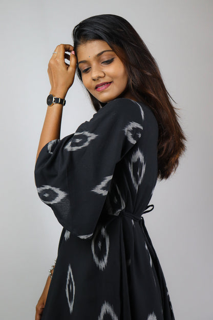 Black Ikat Cotton Maxi
