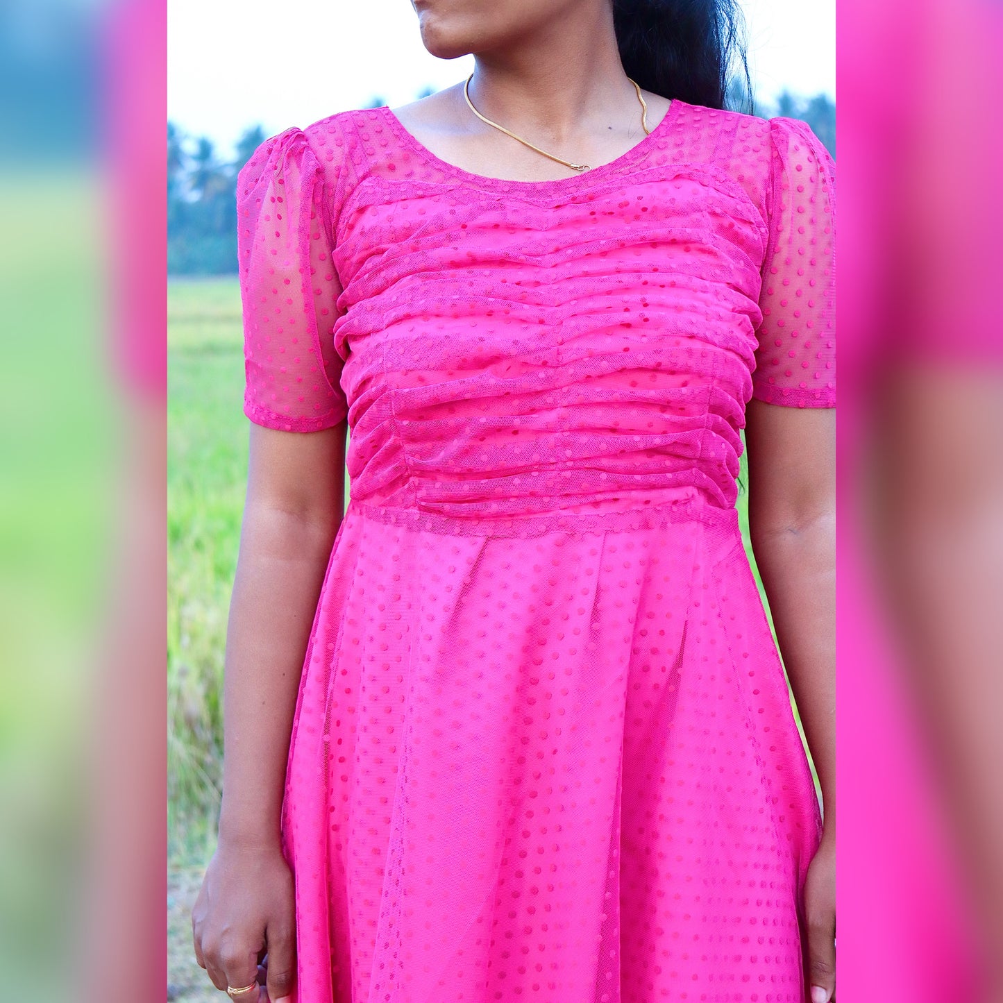 Rani Pink Net Maxi