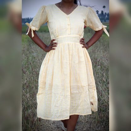Lemon Yellow Muslin maxi