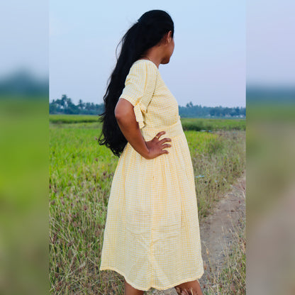 Lemon Yellow Muslin maxi