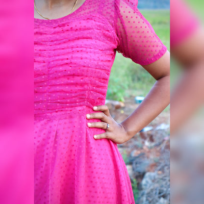 Rani Pink Net Maxi