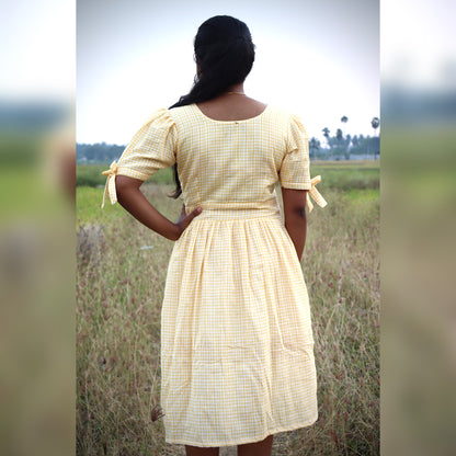 Lemon Yellow Muslin maxi