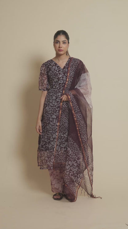 Mulberry Bloom Jaipur Hand Block Print Kota Cotton Kurta Set